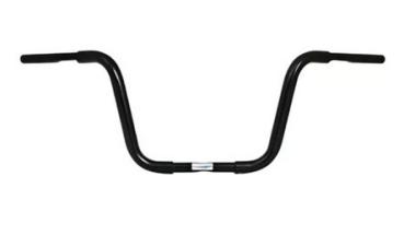 1 1/4 Fat Zoll Apehanger 31cm Höhe,3-Loch-Ausführung in Schwarz für Harley-Davidson® 82-24 mit mechanischem Gaszug & E-Gas (außer 88-11 Springer-Modelle) für Riser mit 1 Zoll Innendurchmesser