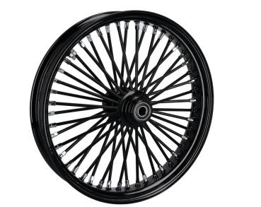 48 Fat Spoke Vorderrad 3,50 x 21 SF schwarz - Felgen / Wheels für Harley Davidson Modelle mit TÜV Zulassung
