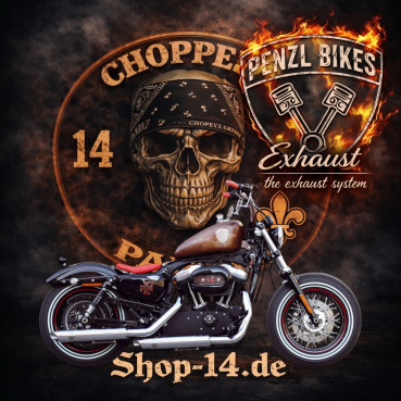 PENZL AUSPUFFANLAGE FÜR - Harley-Davidson - 1200 Seventy-Two (XL1200V) - Motor 1200 - Baujahr 2012 bis 2016 - mit manuelle oder elektronische Steuerung