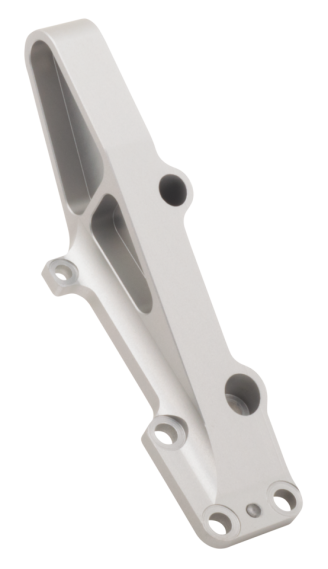 Für Brembo: Bremssattelhalter links für Öhlins-Gabel – 40 mm, 300-mm-Scheibe, klar eloxiert