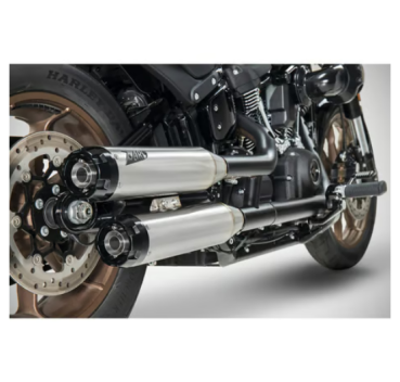 Zard - Overlapped' 2-2 slip-on mufflers. Plain - für Harley-Davidson® 18-24 Softail (excl. Breakout, Fat Boy) Auspuffanlage Auspuff