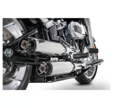 Zard - Overlapped' 2-2 slip-on mufflers. Polished - für Harley-Davidson® 18-24 Softail FXB, FXBRS Breakout, FLFB, FLFBS Fat Boy Auspuffanlage Auspuff