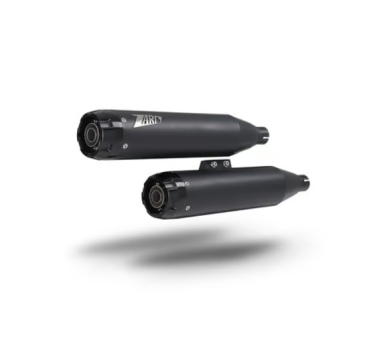 Zard - Overlapped' 2-2 slip-on mufflers. Matte black - für Harley-Davidson® 18-24 Softail FXB, FXBRS Breakout, FLFB, FLFBS Fat Boy Auspuffanlage Auspuff