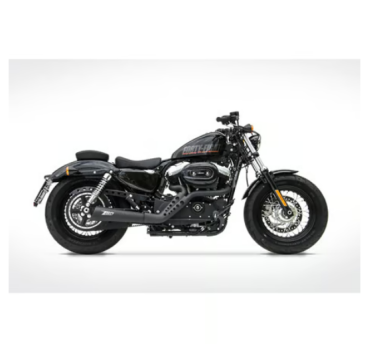 Zard - Sport 2-1 exhaust XL Sportster. Black ClubStyle - für Harley-Davidson® 04-13 XL883/1200 Sportster (Excl. XL1200X) Auspuffanlage Auspuff