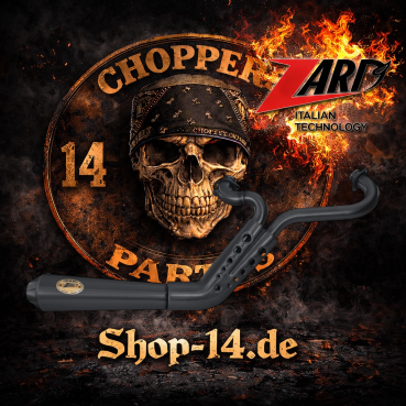 Zard - Conical 2-1 XL Sportster exhaust system. Matte black ClubStyle - für Harley-Davidson® 04-13 XL883/1200 Sportster (Excl. XL1200X) Auspuffanlage Auspuff