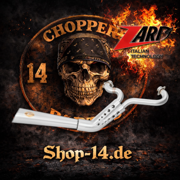 Zard - Sport 2-1 exhaust XL Sportster. Polished ClubStyle - für Harley-Davidson® 14-16 XL883/1200 Sportster Auspuffanlage Auspuff