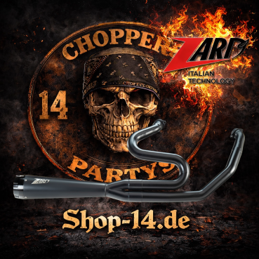Zard - 2-1 stainless M8 Touring exhaust system. Black ClubStyle - für Harley-Davidson® 21-23 FLT/Touring with 107/114/117 Auspuffanlage Auspuff