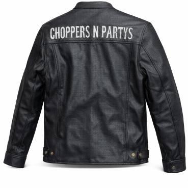 Choppers n Partys Lederjacke gelocht Echtes Leder Biker