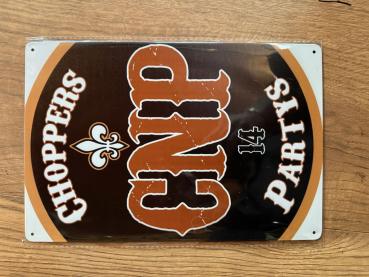 Blechschild von Choppers n Partys