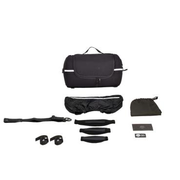 Rollbag Lenkrad oder Sitz Reisetasche SMALL (18L) Motorrad in Cordura, Reflektive Skull oder Leder Motorradtasche