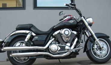 MCJ - 2 in 2 Royal in Chrom oder Schwarz mit Endkappen wählbar - KAWASAKI VN 1700 VOYAGER CLASSIC TOURER