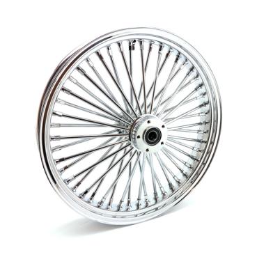 48 Fat Spoke Vorderrad 3,50 x 23 DF in Chrom Felgen -  Wheels für Harley Davidson Modelle mit TÜV Zulassung