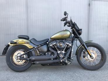 MCJ - Schalldämpfer mit Grooved  Endkappe in schwarz oder Chrom - DYNA LOW RIDER VON 2014 BIS 2016