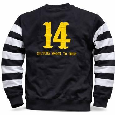 Choppers n Partys Prison Sweater - Gefängnis Pullover gestreift Schwarz Weiss