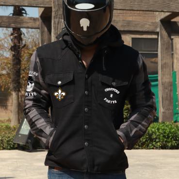 CnP BIKER DENIM JACKE (HERREN) MIT PROTEKTOREN UND DUPONT KEVLAR