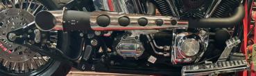 MCJ - 2 in 1 Hot Rod Komplett Anlage in Chrom oder Schwarz mit EG Erlaubnis - SOFTAIL FAT BOY 1450