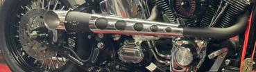 MCJ - 2 in 1 Hot Rod Komplett Anlage in Chrom oder Schwarz mit EG Erlaubnis - SOFTAIL FAT BOY 1450