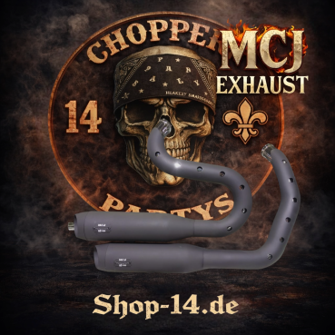 MCJ - 2 in 2 Big Short in Chrom oder Schwarz mit Endkappen wählbar -  KAWASAKI VN 800