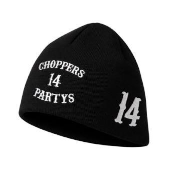 Choppers n Partys Beanie Schwarz Mütze bestickt