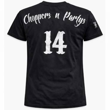 CnP Choppers n Partys - Black for 1 (Herren) T-Shirt  Schwarz  Biker Motorrad