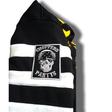Choppers n Partys Prison Sweater - Gefängnis Pullover gestreift Schwarz Weiss