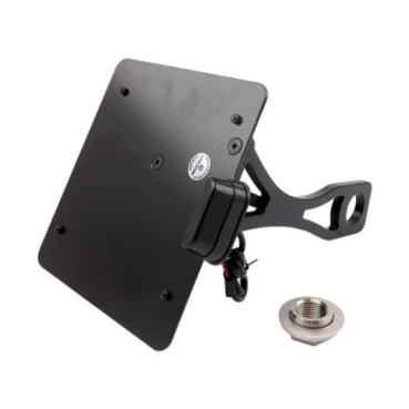 Cult-Werk, seitliche Kennzeichenhalterung, schwarz. Deutschland für Harley-Davidson® Dyna 15-17