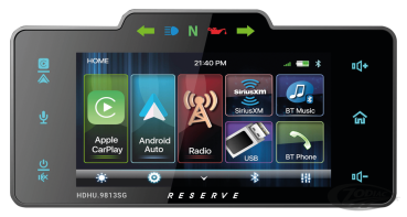 Soundstream Reserve CarPlay Radio - Passend Für Touring 1998-2013 und Trike 2009-2013 mit Batwing Verkleidung, Upgrades von OEM Einzel DIN Audio auf 7" LCD Display Harley Davidson Street Glide, Road Glide, Electra Glide