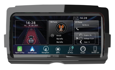 Soundstream v2 Radio für Harley-Davidson mit Apple car play & android auto - Für Touring und Trike ab 2014 als Upgrade des Standard Harley 4.3 und GT Audio sowie als Ersatz für CVO, Boom! und GTS Audio