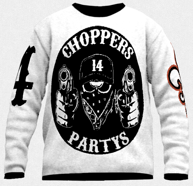 Shop 14 - CnP Choppers n Partys - Black Bandana Skull (Damen) T