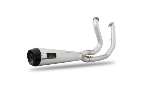 Malparidos  2-1 exhaust system in Stainless steel. Polished finish - für Harley Davidson 86-99 Evo Softail; 88-94 FXR models (NU) Auspuffanlage ECE-Typgenehmigung