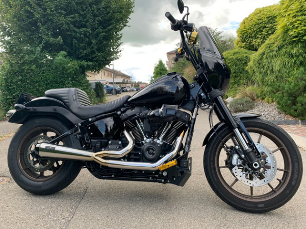 Malparidos  2-1 exhaust system in Stainless steel with a brushed 'Works' finish - für Harley Davidson 86-99 Evo Softail; 88-94 FXR models (NU) Euro 0/1/2 Auspuffanlage ECE-Typgenehmigung