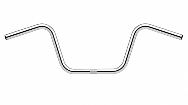 1" Apehanger 3-Loch-Ausführung 31cm Höhe in Chrom für Harley-Davidson® 82-22 (außer 08-22 E-Gas und 88-11 Springer-Modelle) mit Risern für 1" Lenker