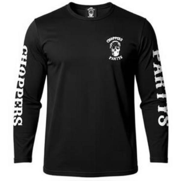 Choppersn Partys Long Sleeve Black Skull