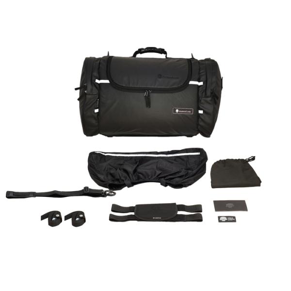 Rollbag Lenkrad oder Sitz Reisetasche LARGE (51L) Motorrad in Cordura, Reflektive Skull oder Leder Motorradtasche