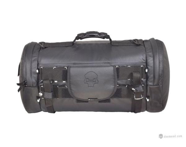 Rollbag Lenkrad oder Sitz Reisetasche MEDIUM (35L) Motorrad in Cordura, Reflektive Skull oder Leder Motorradtasche