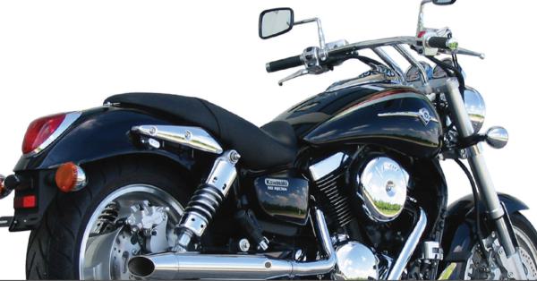 MCJ - 2 in 2 Royal in Chrom oder Schwarz mit Endkappen wählbar - KAWASAKI VN 1500-1600 MEAN STREAK