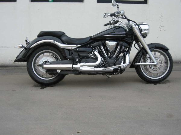 MCJ - 2 in 1 Racing Endtöpfe mit Krümmer - YAMAHA MIDNIGHT STAR 1300