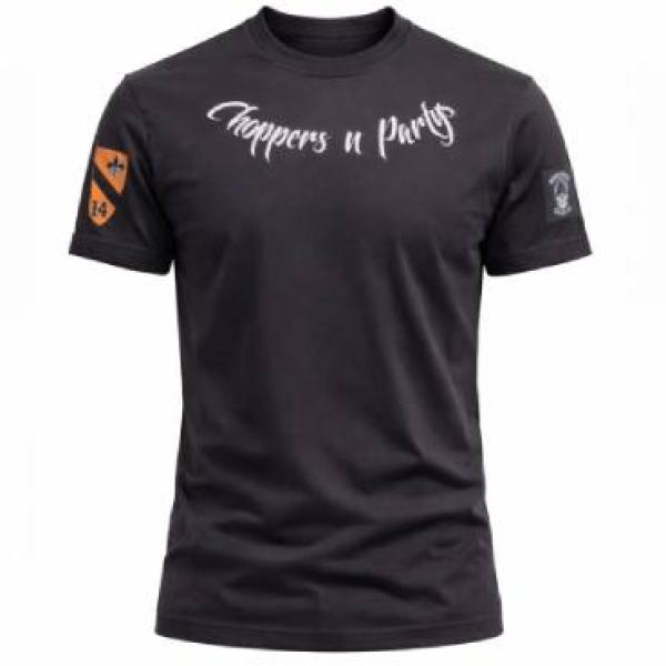 CnP Choppers n Partys -  Yellow Skull (Herren) T-Shirt Schwarz Totenkopf Biker Motorrad