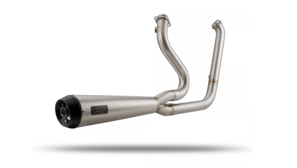 Malparidos  2-1 exhaust system in Stainless Steel with a brushed 'Works' finish - für Harley Davidson 06-16 6-sp Dyna up to 110" (NU) Euro 3 Auspuffanlage ECE-Typgenehmigung