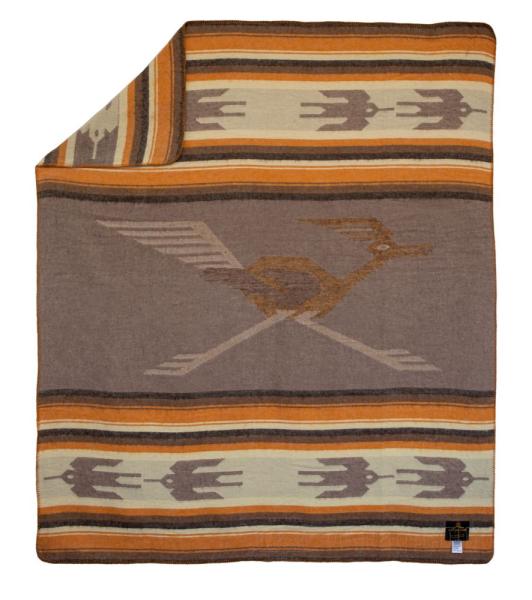 Pike Brothers 1969 Decke Roadrunner: braun / dunkelbraun / beige - Mexican Chicano Harley Davidson