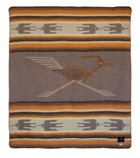 Pike Brothers 1969 Decke Roadrunner: braun / dunkelbraun / beige - Mexican Chicano Harley Davidson
