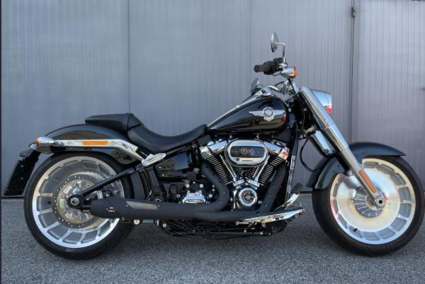 Hitzeschutz Cover Schwarz oder Chrom für 2 in 1 Short Schalldämpfer -  FÜR SOFTAIL FAT BOY SPECIAL 1580-1690 BIS BJ. 2016