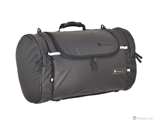 Rollbag Lenkrad oder Sitz Reisetasche LARGE (51L) Motorrad in Cordura, Reflektive Skull oder Leder Motorradtasche