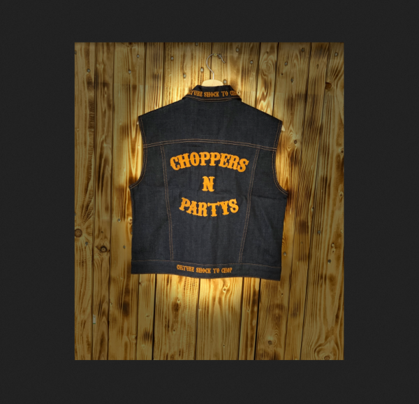 CnP Choppers n Partys Old School Jeansweste Denim Bestickt (Damen)