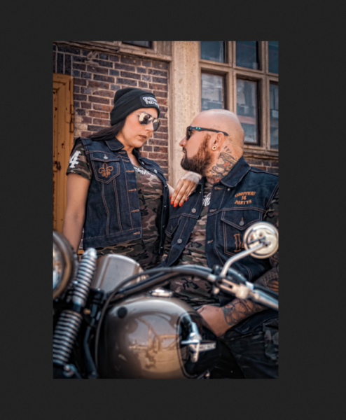CnP Choppers n Partys Old School Jeansweste Denim Bestickt (Damen)