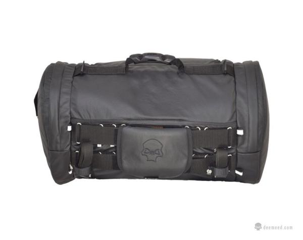 Rollbag Lenkrad oder Sitz Reisetasche LARGE (51L) Motorrad in Cordura, Reflektive Skull oder Leder Motorradtasche