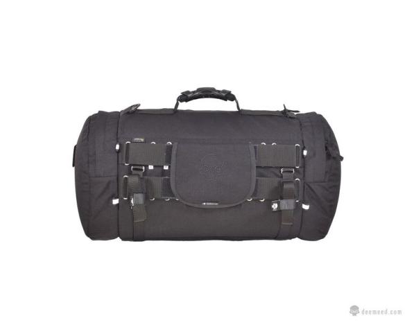 Rollbag Lenkrad oder Sitz Reisetasche MEDIUM (35L) Motorrad in Cordura, Reflektive Skull oder Leder Motorradtasche