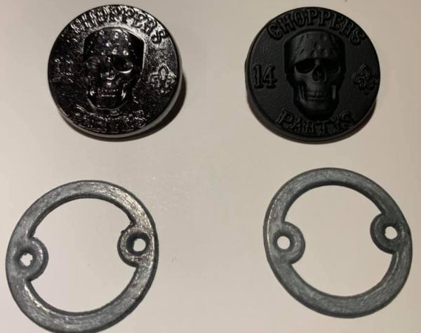 CnP Choppers n Partys Skull Pin