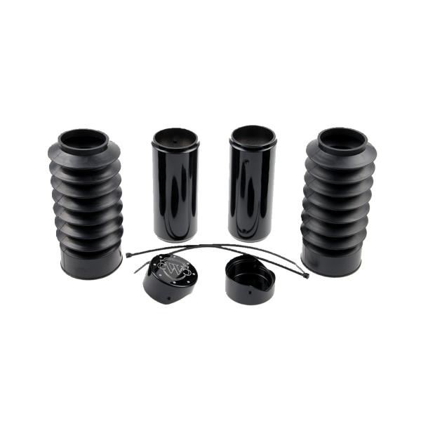 Cult-Werk 6-teilig Gabelrohr-Abdeckungsset. glänzend schwarz. Logo – 18-26 Softail Breakout: 18-19(NU)FXBR Breakout 107; 20-22(NU)FXBRS Breakout 114; 23-26 FXBR Breakout 117