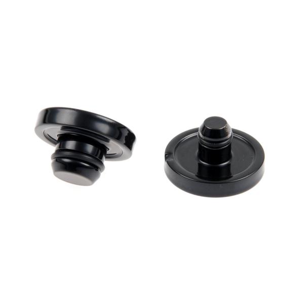 Cult-Werk vorne axle Abdeckungsset. glänzend schwarz with CW logo – 18-26 Softail (excl